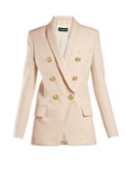 Balmain Long Double-breasted Wool Blazer