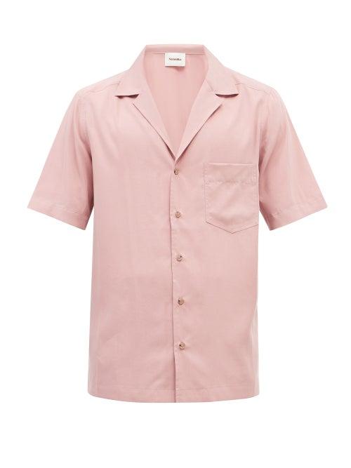 Mens Rtw Nanushka - Venci Short-sleeved Poplin Shirt - Mens - Pink