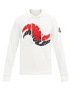 Matchesfashion.com Moncler - Logo-appliqu Cotton-jersey Hooded Sweatshirt - Mens - White