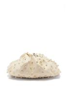 Ladies Bags Jil Sander - Beaded Leather Clutch Bag - Womens - Cream