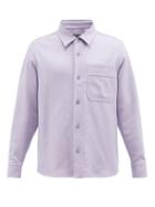 A.p.c. - Basile Patch-pocket Twill Shirt - Mens - Purple