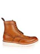 Matchesfashion.com Grenson - Fred Leather Brogue Boots - Mens - Tan
