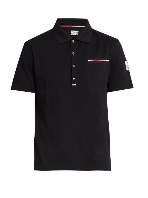 Moncler Gamme Bleu Patch-pocket Cotton Polo Shirt