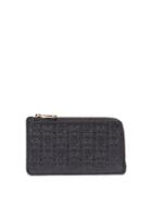 Loewe - Anagram-debossed Zipped Leather Cardholder - Mens - Black