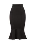 Matchesfashion.com Alexandre Vauthier - High-rise Fluted Jersey Skirt - Womens - Black