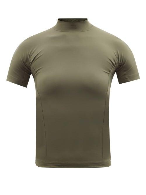 Balenciaga - Short-sleeve Jersey Top - Womens - Khaki