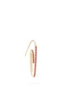 Matchesfashion.com Hillier Bartley - Crystal Embellished Paperclip Single Earring - Womens - Red