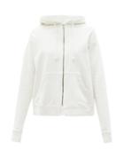 Matchesfashion.com Domi - Zipped Organic-cotton Jersey Hooded Sweatshirt - Womens - White