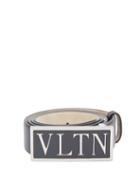 Matchesfashion.com Valentino - Vltn Leather Belt - Mens - Black