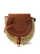 Chlo - Marcie Raffia And Leather Cross-body Bag - Womens - Tan