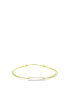 Matchesfashion.com Le Gramme - Le 10 Sterling Silver And Waxed Cord Bracelet - Mens - Yellow