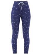 Ladies Activewear The Upside - Bandhini Cropped Arrow-print Leggings - Womens - Blue Print