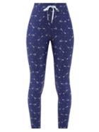 Ladies Activewear The Upside - Bandhini Cropped Arrow-print Leggings - Womens - Blue Print