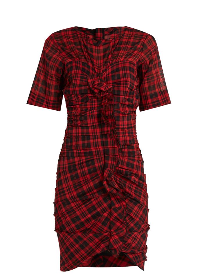 Isabel Marant Étoile Wallace Checked Cotton-blend Mini Dress