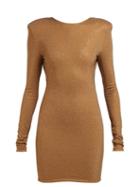 Matchesfashion.com Alexandre Vauthier - Microcrystal Open Back Mini Dress - Womens - Brown