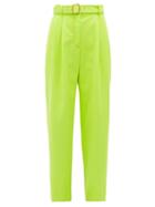 Matchesfashion.com Sies Marjan - Blanche Tailored Wide Leg Trousers - Womens - Light Yellow