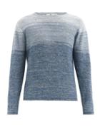 Matchesfashion.com Inis Mein - Ombr Linen Sweater - Mens - Blue