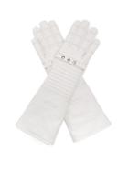 Matchesfashion.com Calvin Klein 205w39nyc - Padded Leather Gloves - Womens - White