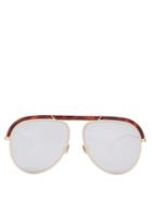 Matchesfashion.com Dior Eyewear - Diordesertic Aviator Frame Sunglasses - Womens - Tortoiseshell
