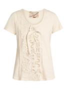 Matchesfashion.com By Walid - Jodie Lace Insert Cotton T Shirt - Womens - Nude