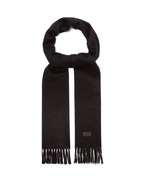 Matchesfashion.com Saint Laurent - Fringed Cashmere Scarf - Mens - Black
