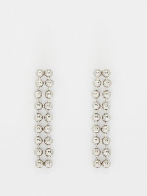 Balenciaga - Skate Drop Earrings - Womens - Silver
