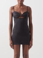 Gauge81 - Chaleg Cutout Linen-blend Twill Mini Dress - Womens - Black
