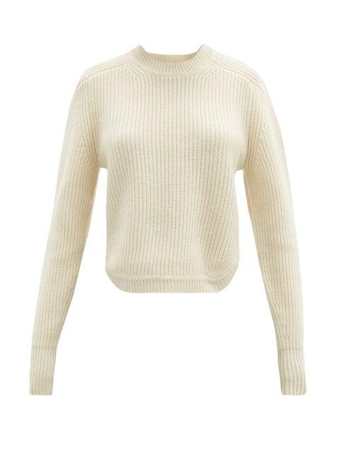 Matchesfashion.com Isabel Marant - Brent Rib-knitted Cashmere Sweater - Womens - Ivory