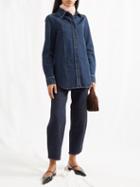 Toteme - Slim-fit Denim Shirt - Womens - Dark Indigo