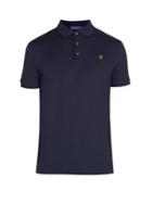Matchesfashion.com Ralph Lauren Purple Label - Cotton Piqu Polo Shirt - Mens - Navy
