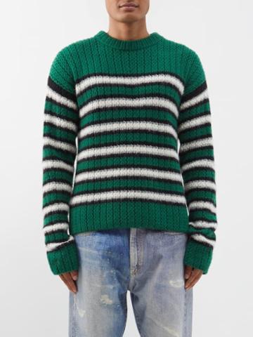 Erl - Striped Sweater - Mens - Green