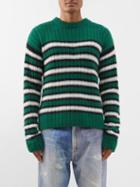 Erl - Striped Sweater - Mens - Green
