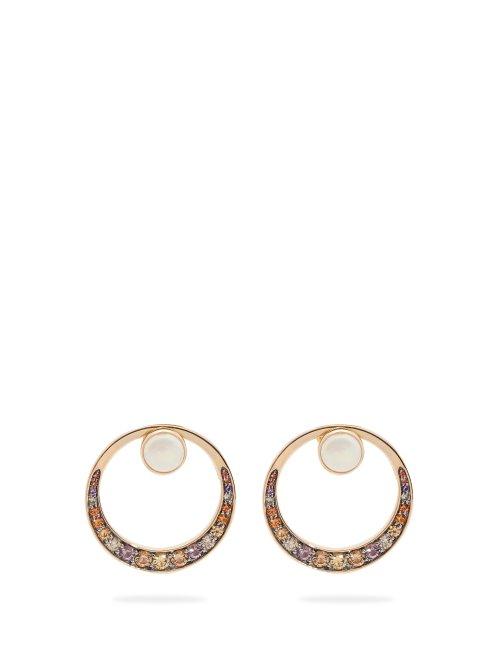 Matchesfashion.com Noor Fares - Svadhisthana Yellow Sapphire & 18kt Gold Earrings - Womens - Multi