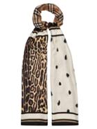 Matchesfashion.com Burberry - Animal And Vintage Check Silk Twill Scarf - Womens - Beige Multi