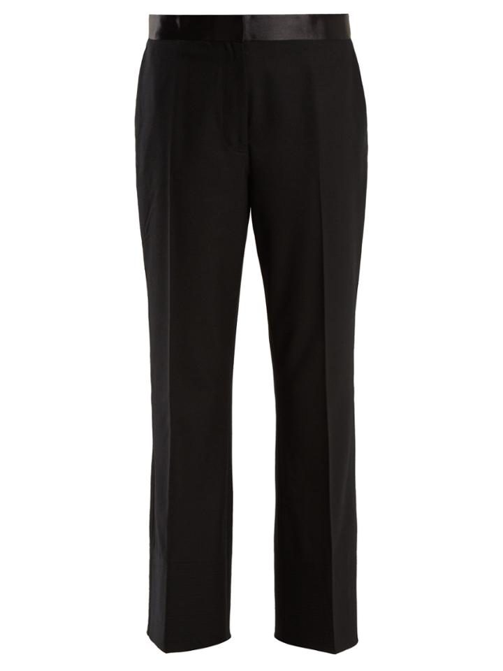 Elizabeth And James Mira Cropped Flared-leg Twill Trousers