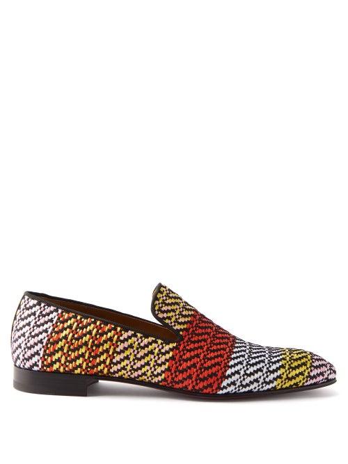 Christian Louboutin - Dandelion Woven Raffia Loafers - Mens - Multi