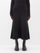 Gabriela Hearst - Pablo Cashmere-blend Boucl Midi Skirt - Womens - Black