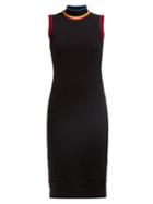 Matchesfashion.com Proenza Schouler Pswl - Stretch Knit Cotton Blend Midi Dress - Womens - Black Multi