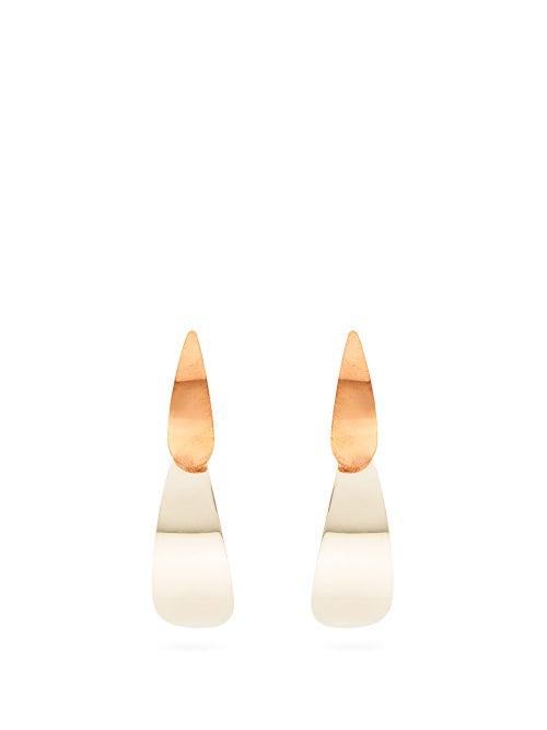 Matchesfashion.com Fay Andrada - Vare Asymmetric Earrings - Womens - Copper