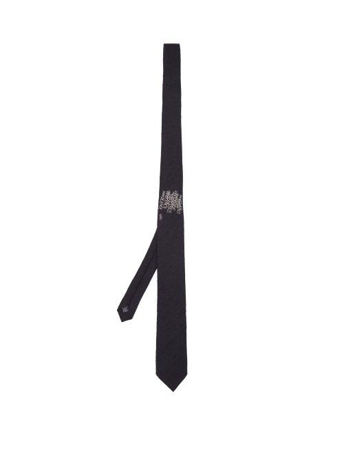 Matchesfashion.com Title Of Work - Innocence Lost Silk Tie - Mens - Black