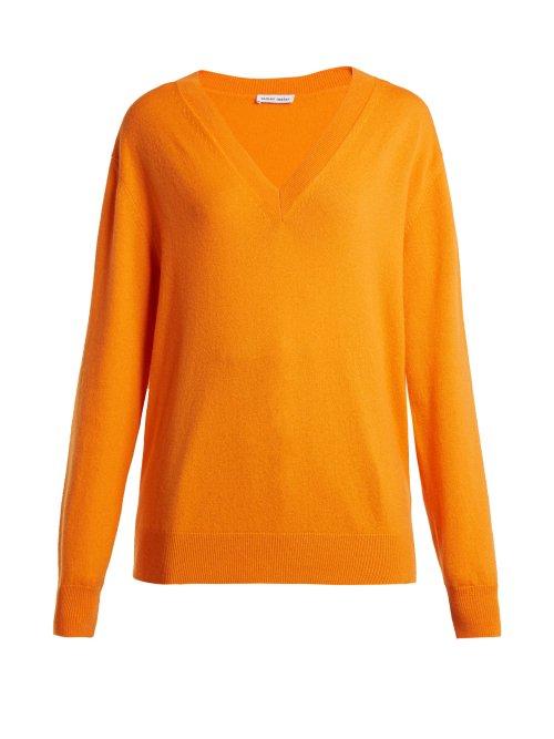 Matchesfashion.com Tomas Maier - V Neck Cashmere Sweater - Womens - Orange