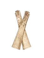Gucci Metallic Fingerless Elbow-length Gloves