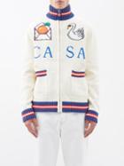 Casablanca - Casa Swan Zipped Cotton-knit Jacket - Mens - White