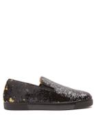 Christian Louboutin Boat Sequin-embellished Slip-on Trainers