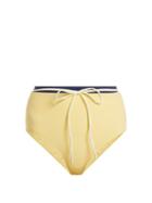 Matchesfashion.com Solid & Striped - The Cora High Rise Bikini Briefs - Womens - Light Yellow