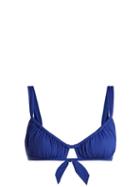Matchesfashion.com Three Graces London - Bridget Bikini Top - Womens - Dark Blue