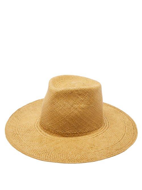Matchesfashion.com Reinhard Plank Hats - Tall Straw Panama Hat - Womens - Brown