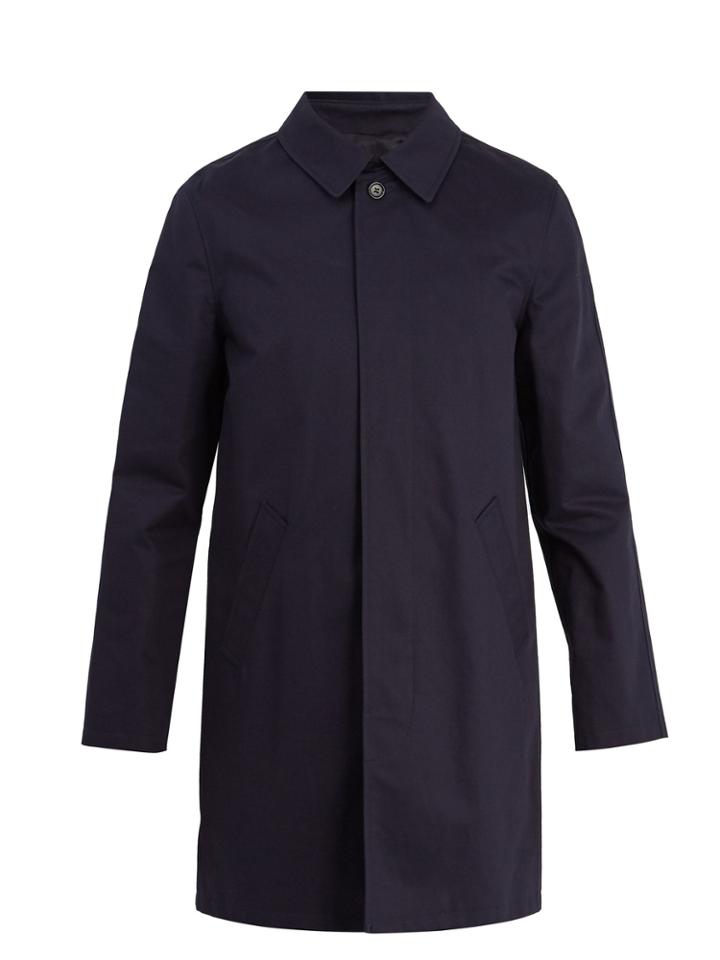 A.p.c. Urban Point-collar Cotton-gabardine Coat