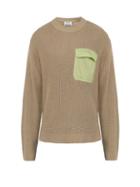 Matchesfashion.com Acne Studios - Karim Pocket Cotton And Linen Blend Sweater - Mens - Light Grey