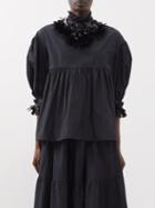 Biyan - Jesse Beaded Taffeta Top - Womens - Black